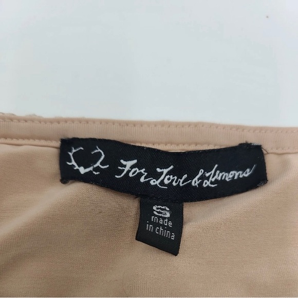 🍋 For Love & Lemons   Luna Lace Crop Top Pink Guava Size Small - Picture 3 of 7